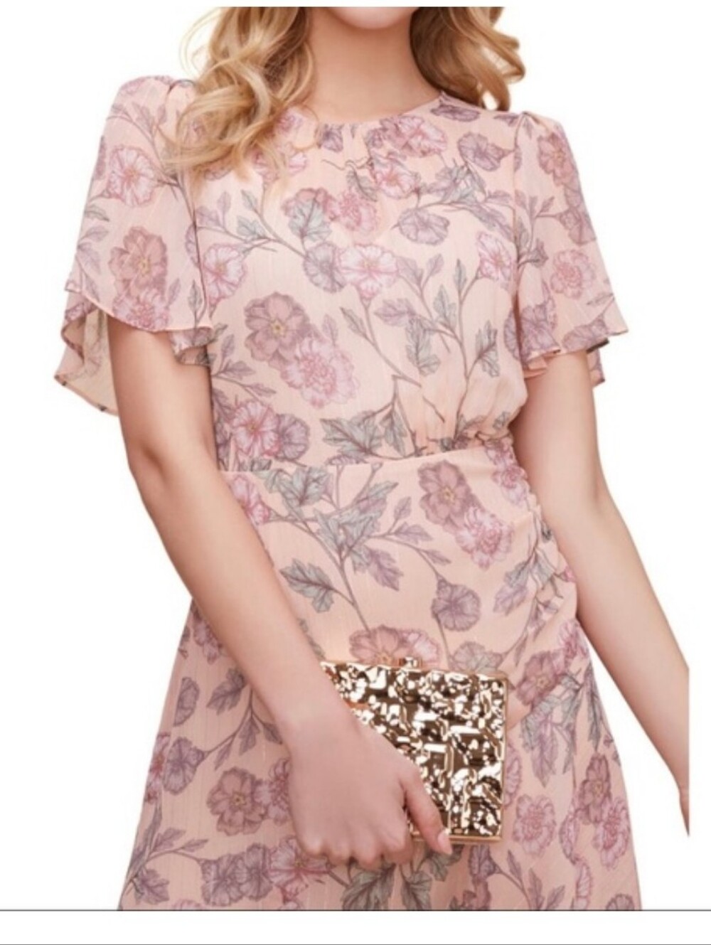 ANTHROPOLOGIE ASTR THE LABEL FLORAL PRINT FLOWY NWOT DRESS WOMENS SZ XLARGE - Picture 3 of 16